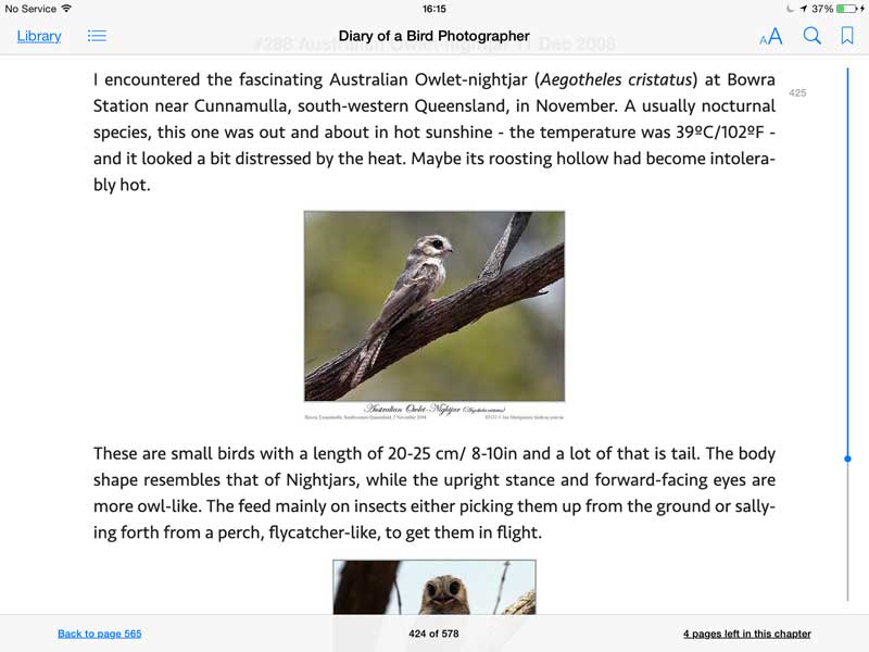Screen shot from Diary of a Bird Photographer Volume 1